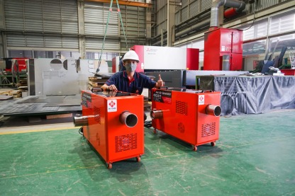 เครื่องเป่าลมร้อนอุตสาหกรรม (Hot Air Coil Blower) - โรงงานผลิตฮีตเตอร์อุตสาหกรรม - ไฮเด็น ฮีตเทค